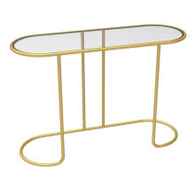 Mayco Manufacturer Elegant Steel Tempered Glass Top Console Tables
